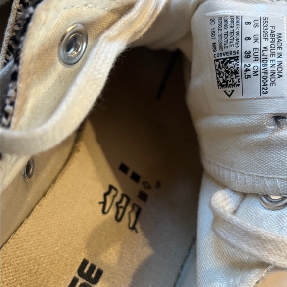 Converse Allâď¸Star Zebra Print Sneakers Low, Size 8 - Picture 12 of 16